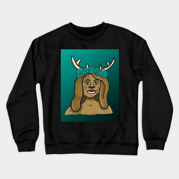 Deer Crewneck Sweatshirt by tesiamarieart